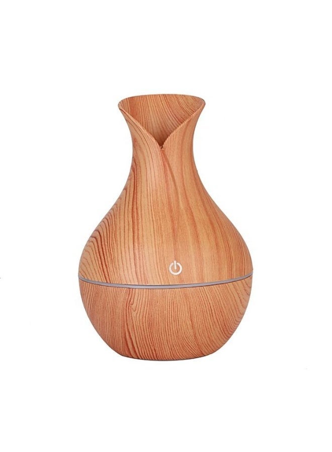 Aroma Humidifier with Color-Changing LED, Wood Grain Finish - Image 1